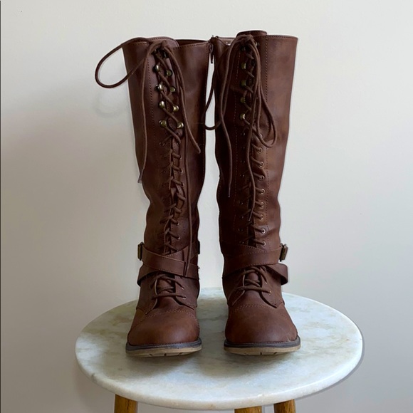 Target Shoes - Brown Combat Lace Up Boots